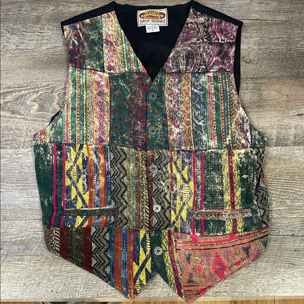 ‘Exclusive Paragraff Clothing CO.’ Colorful Patchwork Vest